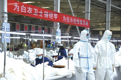 甘肅省加緊生產醫用防護產品（圖）