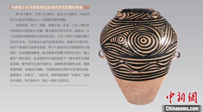 圖為“彩陶王”展板?！∨R夏州融媒體供圖