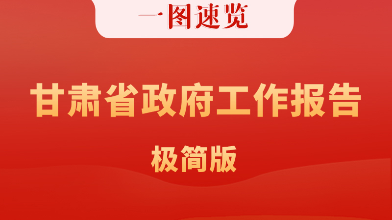 一圖速覽|甘肅省政府工作報告極簡版
