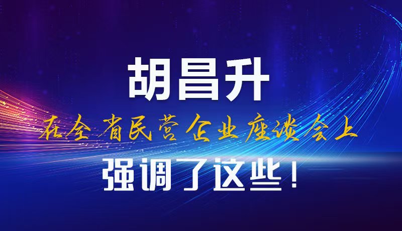 圖解|胡昌升在全省民營企業(yè)座談會(huì)上強(qiáng)調(diào)了這些